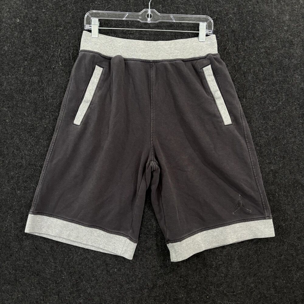 Jordan Sweat Shorts Men's Large Gray 11" French Terry Basketball Nike 642453-060
